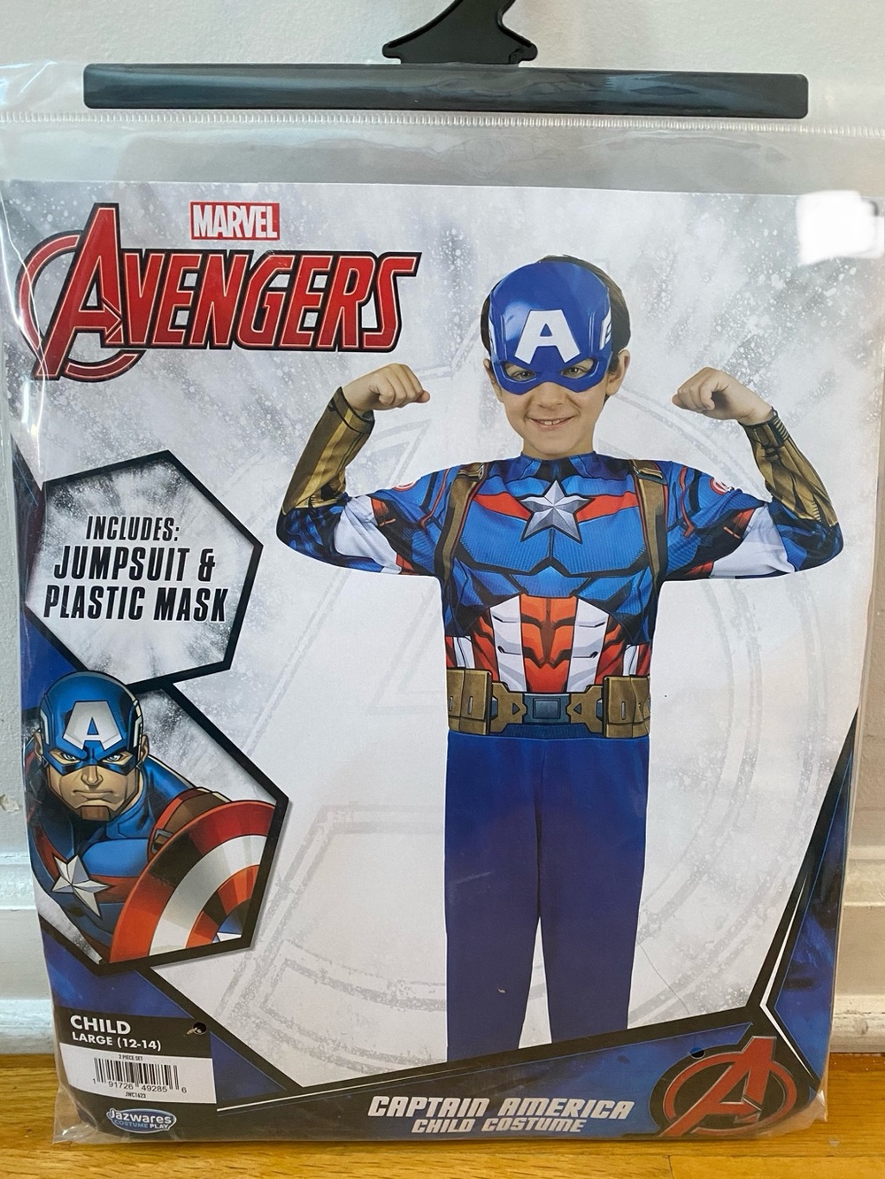 Captain America Kids Costume M 8/10 or L 12/14, Brand NEW!